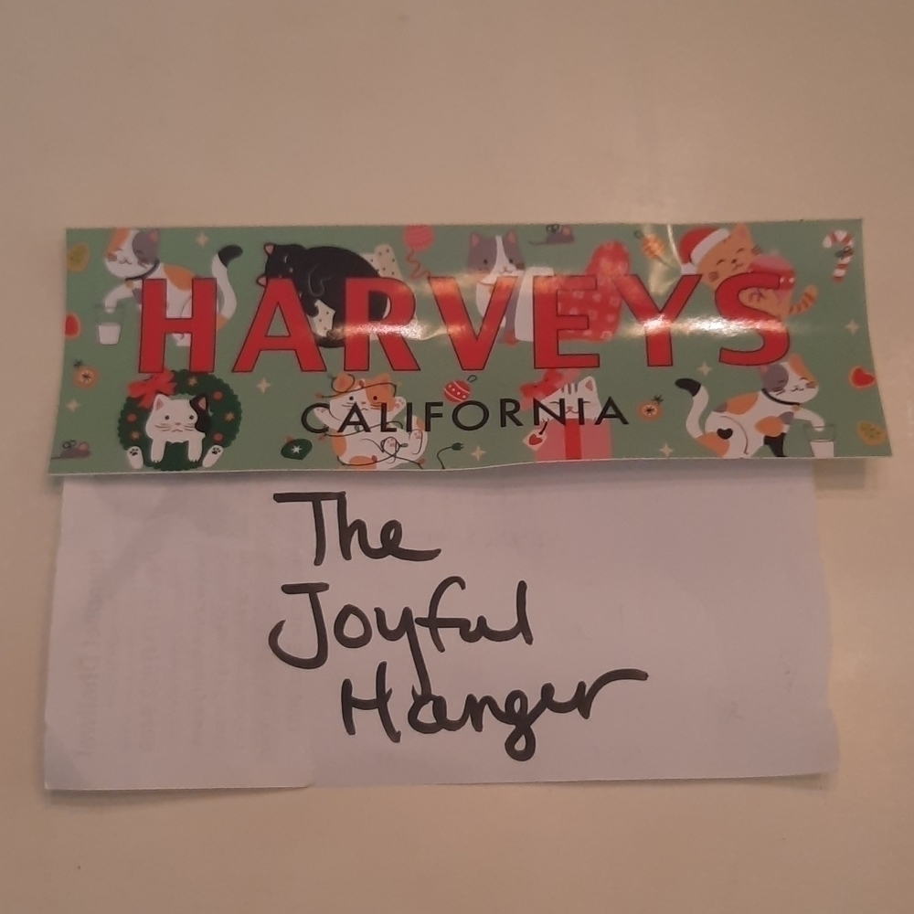 Harveys Seatbelt Meowy Christmas bumper sticker